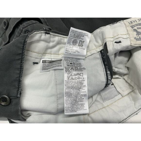 Levi‎ Strauss Men's White Tab Cargo Shorts Dark Gray Flat Front, Size 36 - Picture 5 of 10